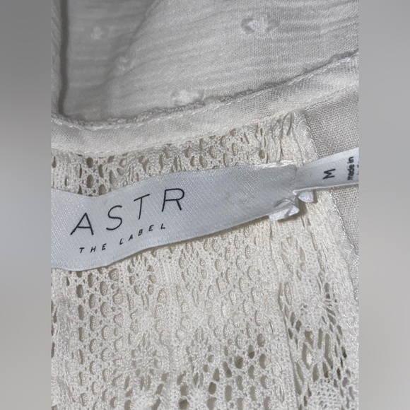 Astr The Label Honeymoon Lace Women Semi Sheer Midi Dress Feminine Medium NEW - Picture 3 of 9